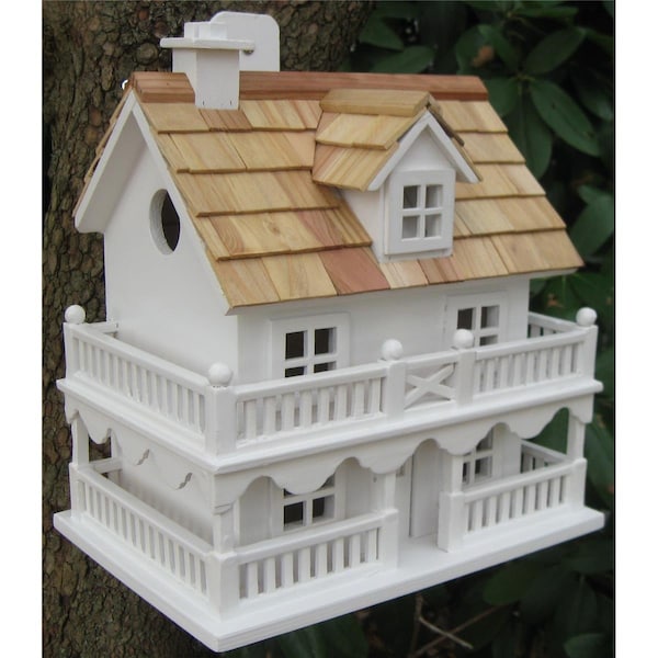 Feedingtime Novelty Cottage Birdhouse- Classic Series -White FE643951 - main
